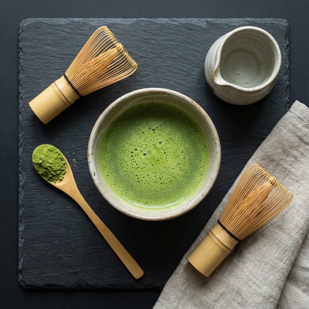 Set de preparacion de te matcha tradicional japones
